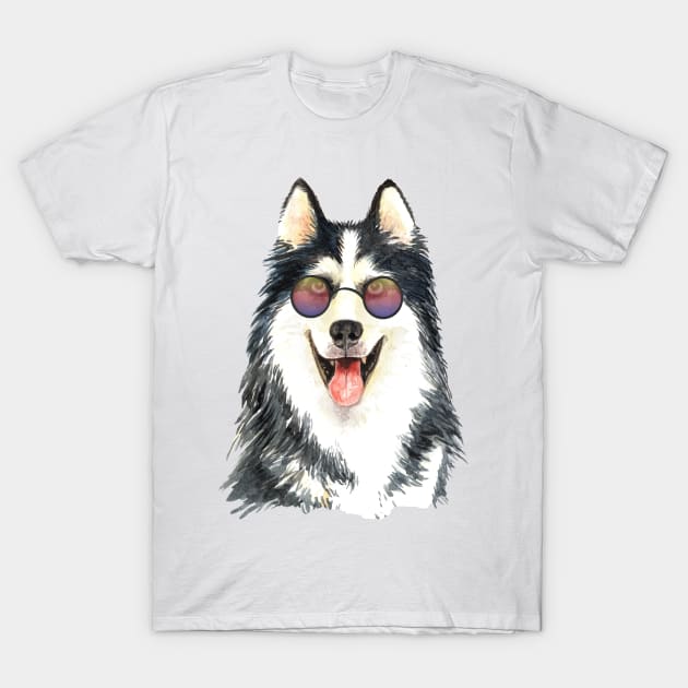 Hippie Husky - Siberian Huskies are Cool T-Shirt by ChicagoBoho